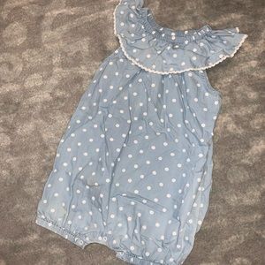 Baby girl Tucker + Tate polka dot romper